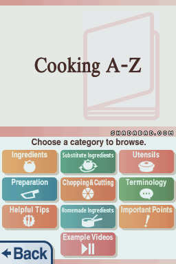 Nintendo DS Cooking Guide Cant Decide What to Eat Cooking A-Z